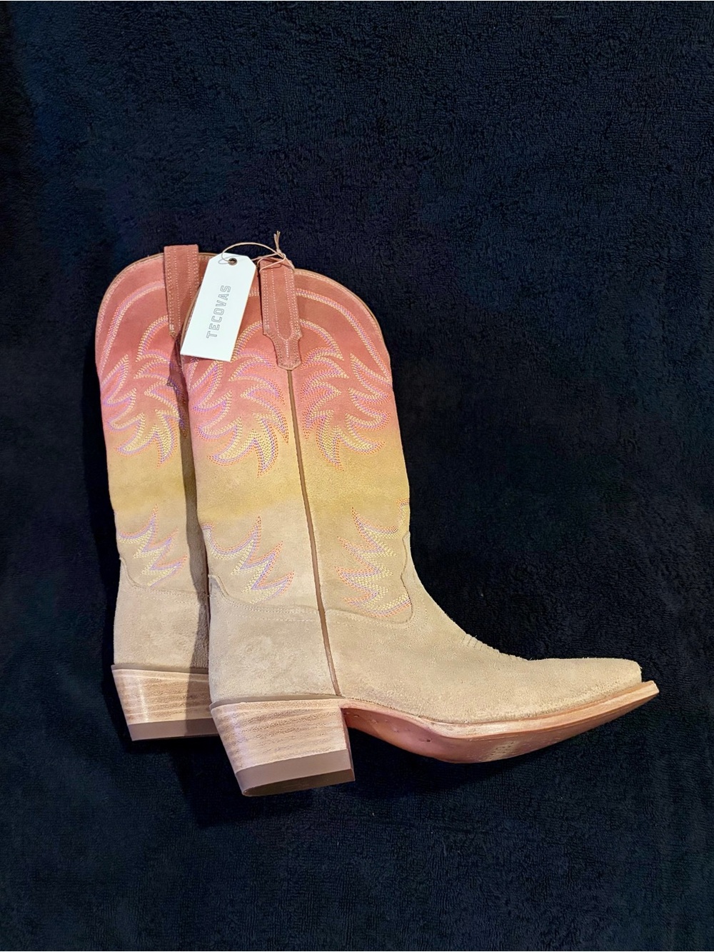 NWT Tecovas Annie Ombre Snip Toe Cowgirl Boots 7B